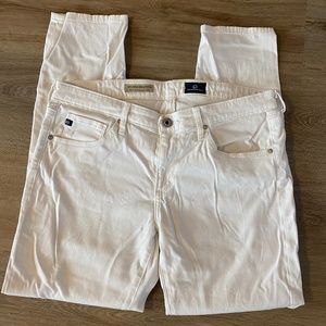AG Soft White Ankle Jeans